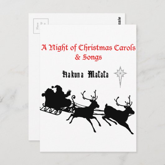 Carte Postale Personnaliser (Devant / Derrière)