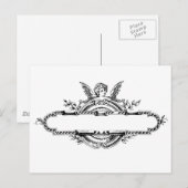 Carte Postale Personnaliser angel cherub fleur di lis imprimer (Devant / Derrière)