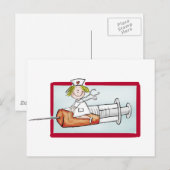 Carte Postale Personnaliser avec le nom - La Super infirmière (Devant / Derrière)