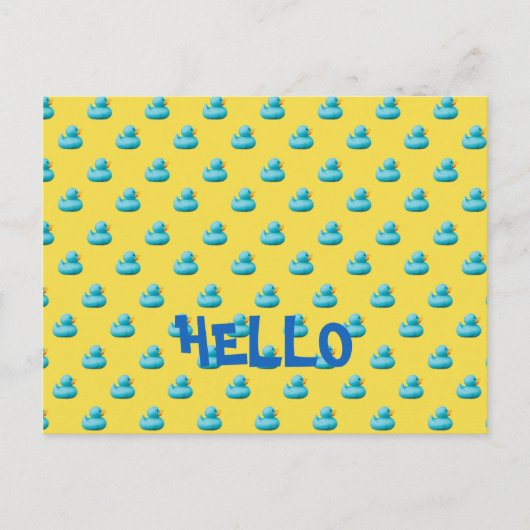 Carte Postale Personnaliser Blue Rubber Ducks par storeman (Devant)