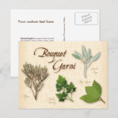 Carte postale Personnaliser Bouquet Herb (Devant / Derrière)