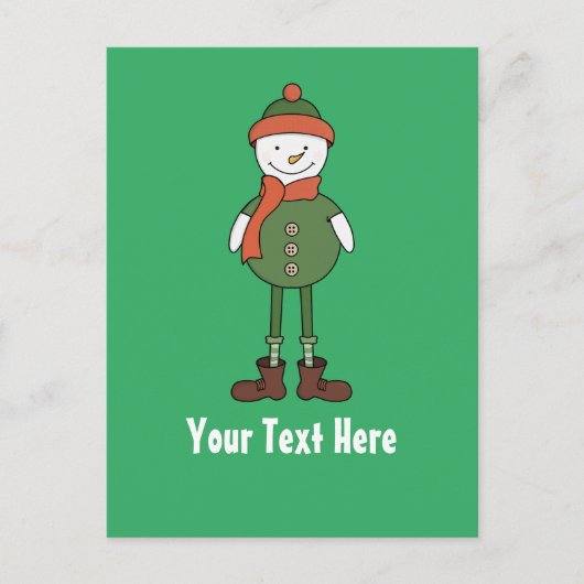 Carte Postale Personnaliser ce Cool Snowman (Devant)