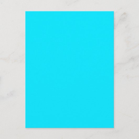 Carte Postale Personnaliser de couleur bleu ciel turquoise (Devant)