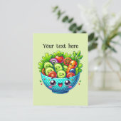Carte Postale Personnaliser de légumes mélangés mignons (Debout devant)