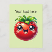 Carte Postale Personnaliser des amateurs de tomates mignonnes (Devant)
