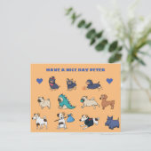 Carte Postale Personnaliser Doggy mignonne Design avec nom (Debout devant)
