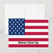 Carte Postale Personnaliser drapeau américain avec devis (Devant / Derrière)