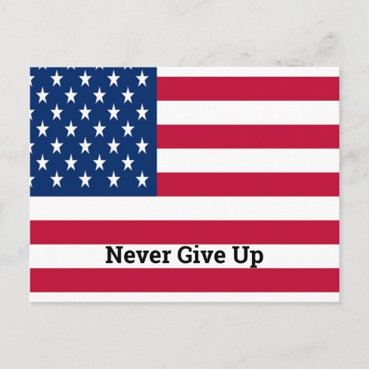 Carte Postale Personnaliser drapeau américain avec devis (Devant)
