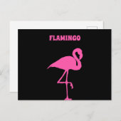 Carte Postale Personnaliser Flamant rose rose (Devant / Derrière)