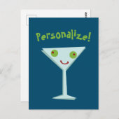 Carte Postale Personnaliser Happy Martini (Devant / Derrière)