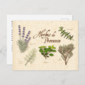 Carte postale Personnaliser Herbes de Provence (Devant / Derrière)