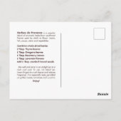 Carte postale Personnaliser Herbes de Provence (Dos)