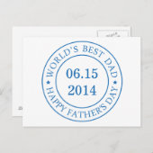 Carte Postale Personnaliser la date personnalisable - Bonne Fête (Devant / Derrière)