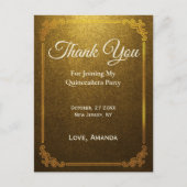 Carte Postale Personnaliser le Merci Gold pour rejoindre mon par (Devant)