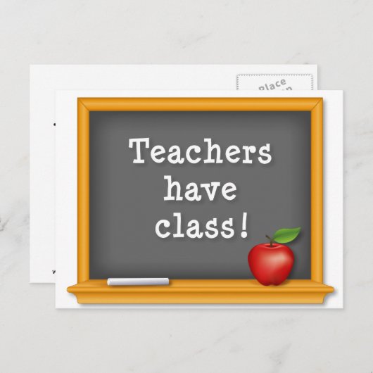 Carte Postale Personnaliser les enseignants ont un cours: (Devant / Derrière)