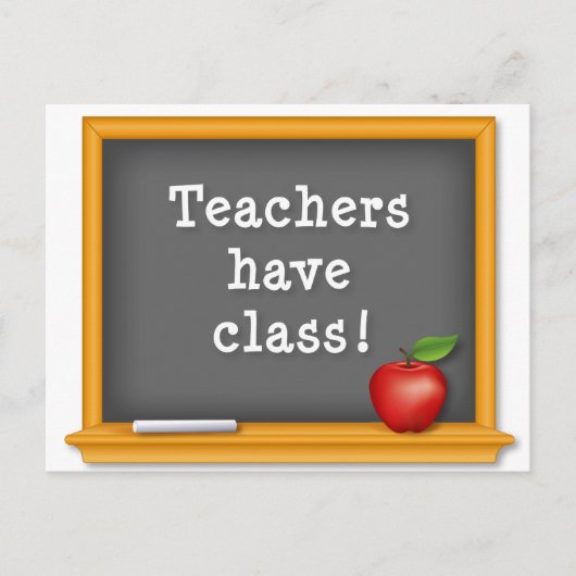 Carte Postale Personnaliser les enseignants ont une classe : (Devant)