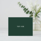 Carte Postale personnaliser, modifier le nom texte vert foncé bl (Debout devant)