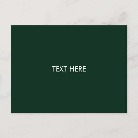 Carte Postale personnaliser, modifier le nom texte vert foncé bl (Devant)