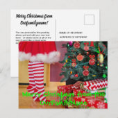 Carte postale Personnaliser Noël Arbre (Devant / Derrière)