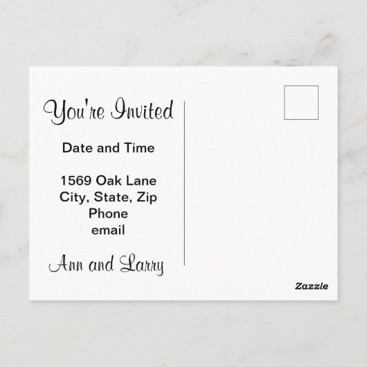 Carte postale Personnaliser Open House (Dos)