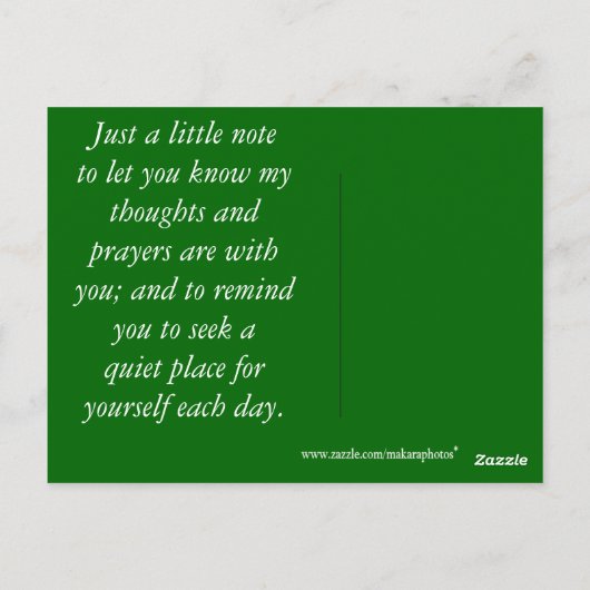 Carte Postale Personnaliser pacifiqueEncouragingCard (Dos)