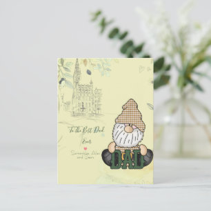 Carte Postale Personnaliser Papa Gnome Green Vintage Papa - Vo