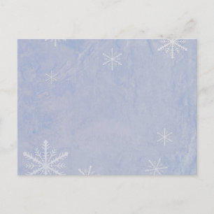 Carte Postale PERSONNALISER papier flocon de neige 3 - bleu orig