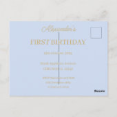 Carte Postale Personnaliser Peter lapin 1er Anniversaire Invitat (Dos)