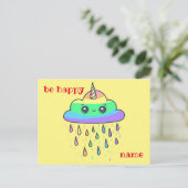 Carte Postale Personnaliser Rainbow Cloud Unicorn (Debout devant)