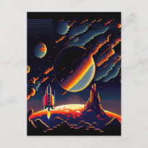 Personnaliser - Rocket d'espace 8 bits rétro