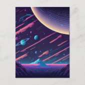 Carte Postale Personnaliser - Scène spatiale rétro (Devant)