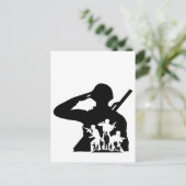 Carte Postale Personnaliser silhouette du soldat (Debout devant)