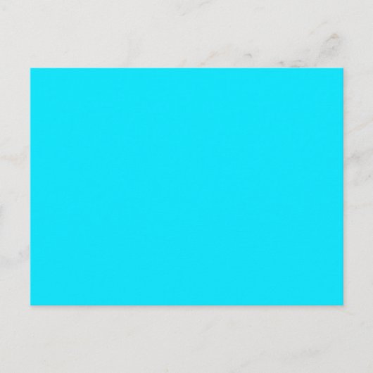Carte Postale Personnaliser Turquoise Vibrant Sky Blue couleur (Devant)
