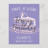 Carte Postale Personnaliser un gâteau sucré simple pour un anniv (Devant)