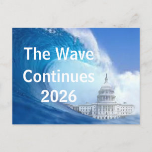 Carte Postale Personnalisez la vague bleue de l'élection 2026