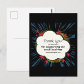 Carte Postale Personnalisez "Merci" avec un fond "zappy" (Devant / Derrière)