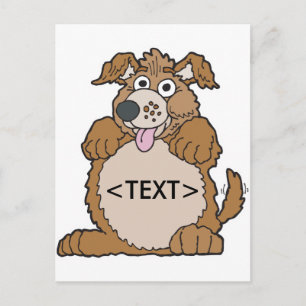 Carte Postale Personnalisez un chien chiot, <TEXT>