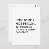 Carte Postale Personne agréable (Devant / Derrière)