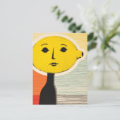 Carte Postale Personne avec un citron pour tête (Debout devant)