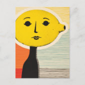 Carte Postale Personne avec un citron pour tête (Devant)
