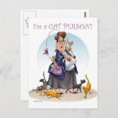 Carte Postale personne du chat (Devant / Derrière)