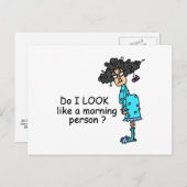 Carte Postale Personne Du Matin (Devant / Derrière)