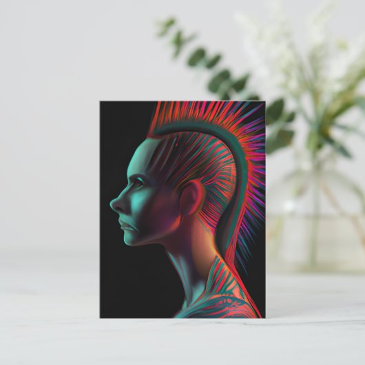 Carte Postale Personne dystopique avec Mohawk (Debout devant)