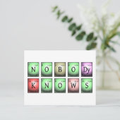 Carte Postale personne ne connaît les éléments chimiques (Debout devant)