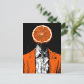 Carte Postale Personne Orange Surréaliste (Debout devant)