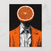Carte Postale Personne Orange Surréaliste (Devant)