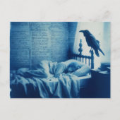 Carte Postale Personne qui dort et un corbeau (Devant)