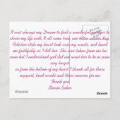 Carte Postale personnel (Dos)