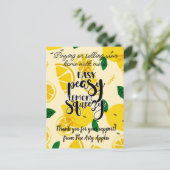 Carte Postale personnel client merci cadeau recommandation marke (Debout devant)