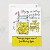 Carte Postale personnel merci cadeau cadeau recommandation clien (Devant / Derrière)